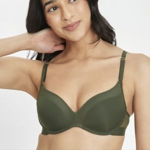 LIVELY No-Wire Push Up Bra, Rich Olive, 36DDD